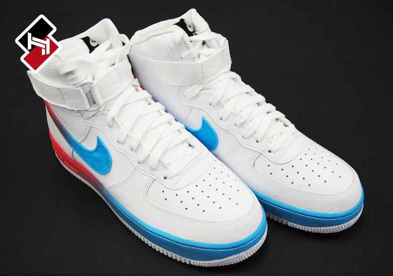 NIKE Nike nam gradient xanh đỏ hồng tím AF1 air Force one board giày CJ0525-100 CJ0524-001 - Dép / giày thường giày thể thao đế cao