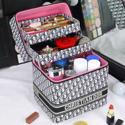 Cosmetic bag women's portable super large capacity 2021 new high-end sense ins super fire skin care products storage box box portable