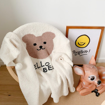 Foreign trade cartoon kindergarten nap cover blanket office blanket soft air conditioning small blanket push car blanket car blanket
