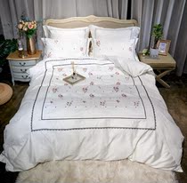 PLATINUM cotton American 60 tribute satin long-staple cotton embroidery four-piece Chinese pastoral cotton bedding