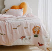 Foreign Trade 60 Tencel Embroidery Children Silky Cool Three-piece Lyocell Kindergarten quilt cover Sheets