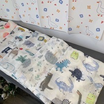 Baby summer double-layer bamboo fiber gauze blanket Baby nap cover quilt Air-conditioning quilt Cart blanket Swaddling towel