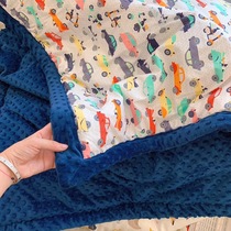 Parent-child thickened Doudou blanket Newborn cover quilt four seasons comforting padded Doudou quilt Autumn and winter childrens cotton skin warm blanket