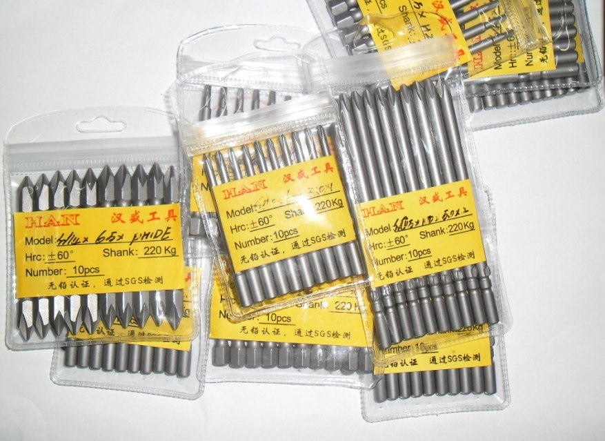 Hanwei 801 electric screwdriver mouth electric screwdriver nozzle screwdriver head 10 packs plus hard batch mouth 5*80mm S2 steel batch head