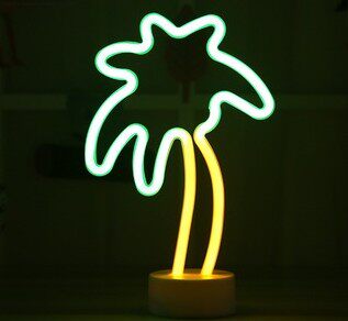 2020 new LED light coconut tree coconut tree separable base neon light styling lamp ins the same manufacturer