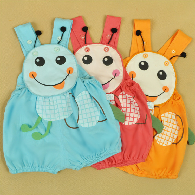 Mỏng bé mùa hè quần áo sơ sinh dưa hấu bông nam giới và phụ nữ bé onesies phù hợp với không tay có thể mở ra romper