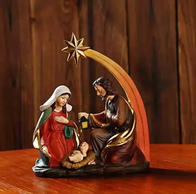 Holy Family Statue of the Birth of Jesus Catholic Gospel Relics Church Religious jewelry ornaments Christ star belt Birth