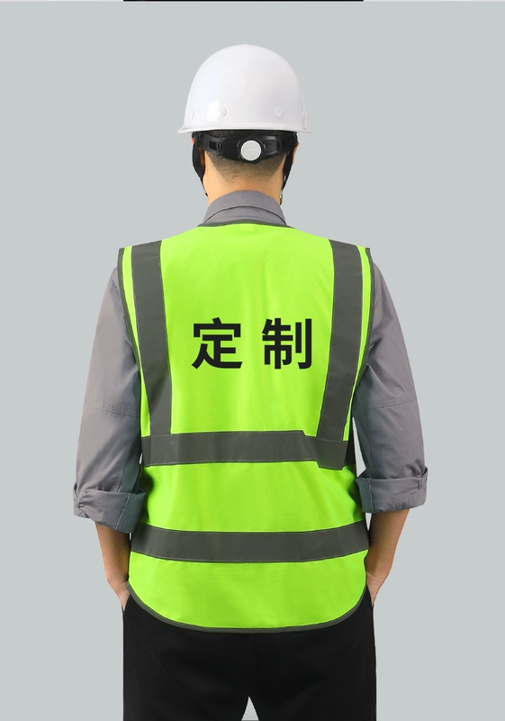Quản lý áo vest an toàn phản quang bảo vệ quần áo phản quang lãnh đạo công trường xây dựng nhiều túi vest vàng quần áo an toàn giao thông áo phản quang kỹ sư