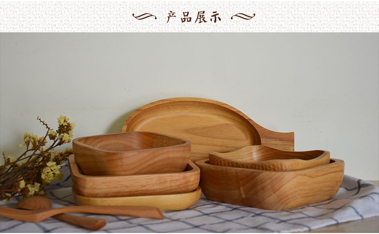 Tấm gỗ rắn tấm gỗ tấm trái cây sấy khô tấm kẹo tấm ăn nhẹ khay trà khay tấm vuông tấm sáng tạo tấm bánh mì - Tấm khay trà bằng gỗ lũa