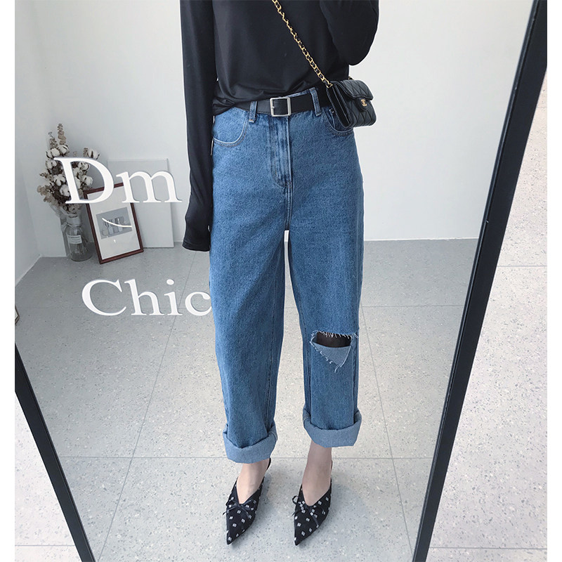 Shouldn't the Big Meng New Year's Eve revelers be owned?Retro easy to break the hole in the jeans.