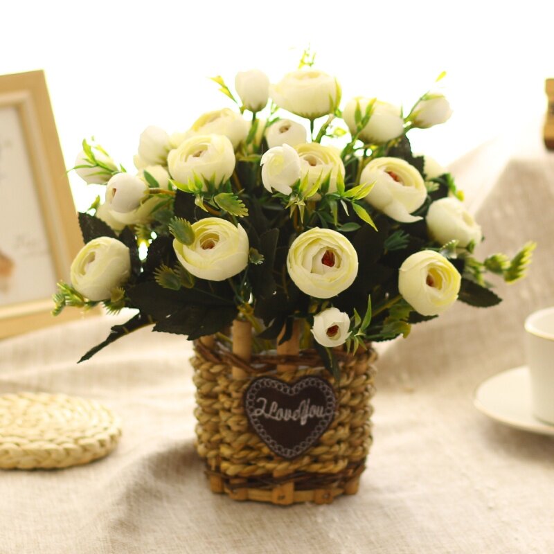 Simulation of fake flowers dried flowers indoor living room desktop coffee table desk table arrangement floral fresh decoration potted bouquet