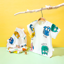 Baby short sleeve set Baobao Net red triangle pants children boys and girls summer cotton thin large pp pants