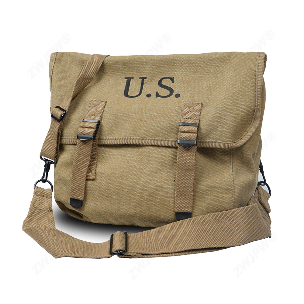 American M36 type bread bag khaki M1936 backpack shoulder bag 101 airborne division canvas M36 bag