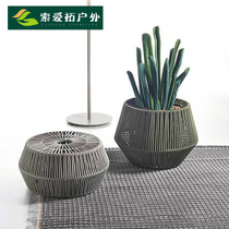 Creative-like board room Balcony Small Tea Table Chvine Round Several Patio Flower Case Decoration Hotel Garden Outdoor Case Customised