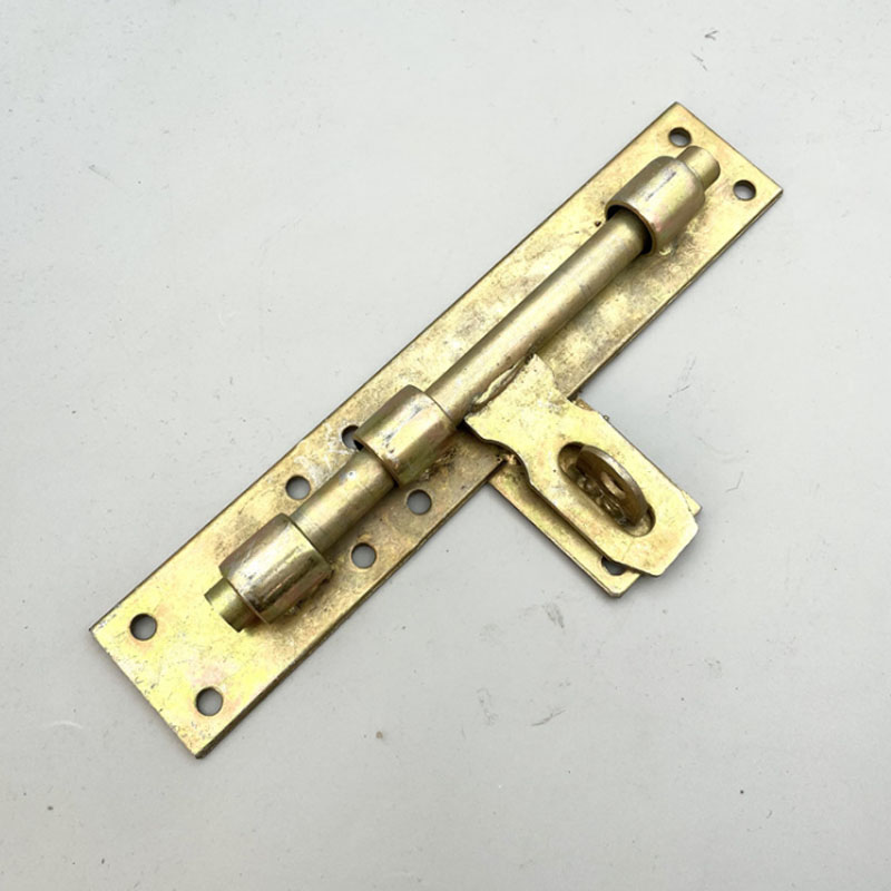 Gate Iron Bolt Door Bolt Thickened Heavy Welding Old-fashioned Padlock Plated Color Galvanized Warehouse Gate Iron Door Lock Door Bolt