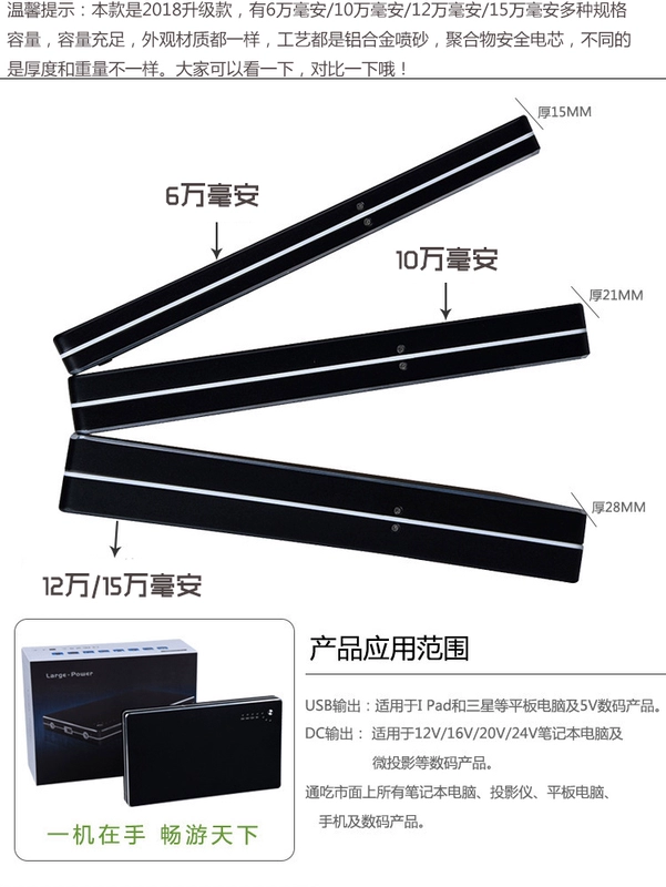 sạc [Hot] Máy tính di động máy tính xách tay điện Po Phổ khẩn cấp đơn vị chiếu khối lượng 19V - Ngân hàng điện thoại di động sạc dự phòng samsung 10.000 mah thegioididong
