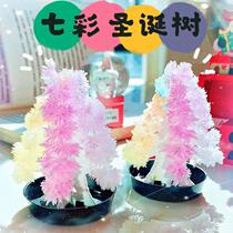 Bubble water watering Christmas trees will grow the chemical toys of snowflakes Crystalline Water Snow Magic Christmas Tree Magic