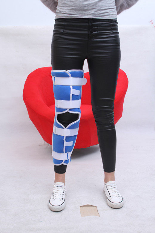Blue flannel external fixation brace Knee joint fixation belt Knee lower limb supporter Knee joint fixation sleeve