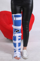 Blue suede Outer fixed branch Shin Fibula Protection Thigh Calf Knee Fracture Correction Special Price