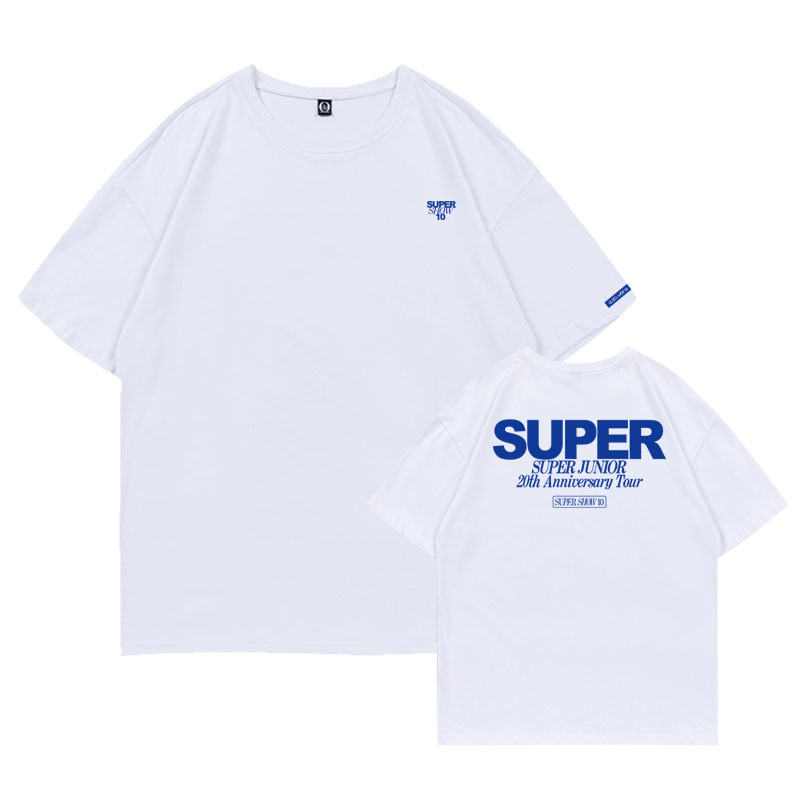 SuperJunior20周年演唱会TOUR SUPER SHOW10同款纯棉宽松短袖T恤-淘宝