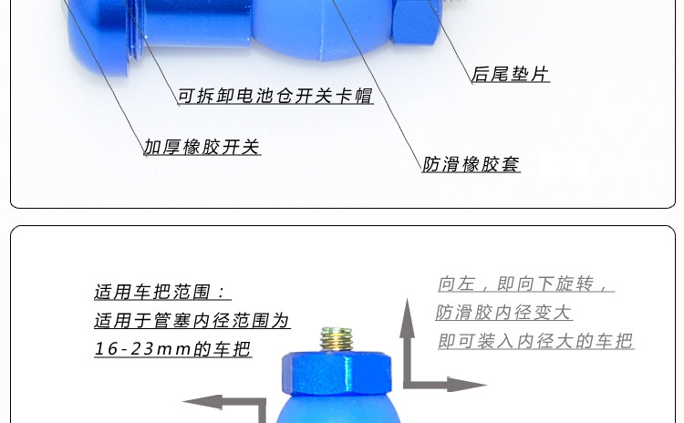 Eclairage pour vélo FJQXZ - phare - Ref 2398445 Image 9