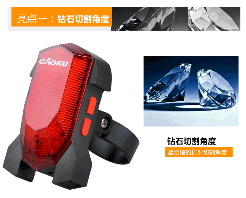 Eclairage pour vélo FJQXZ - Taillights - Ref 2401025 Image 11