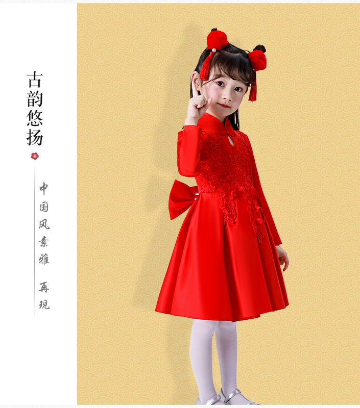 Trẻ em mặc váy công chúa cho bé gái váy mùa đông 2018 phiên bản mới của Hàn Quốc cộng với nhung cô gái siêu dày mùa thu đông váy trẻ em đẹp