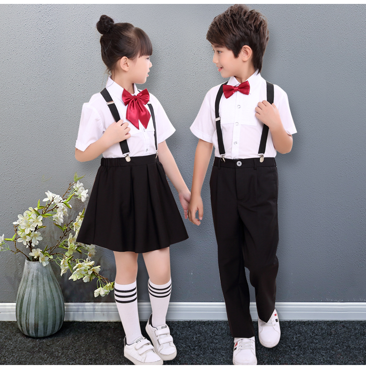 Ngày thiếu nhi Găng tay cho trẻ em Ngày mẫu giáo Đồng phục Trường biểu diễn Quần Bib Hợp xướng tiểu học Trang phục nam và nữ trang phục biểu diễn cho bé trai
