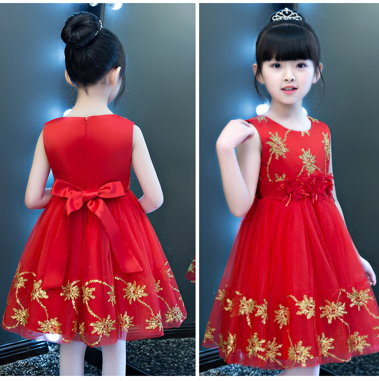 Váy công chúa cho bé gái mùa hè 2018 mới váy hoa bé gái nữ fluffy trẻ em váy đầm mùa hè bộ quần áo vest cho bé trai