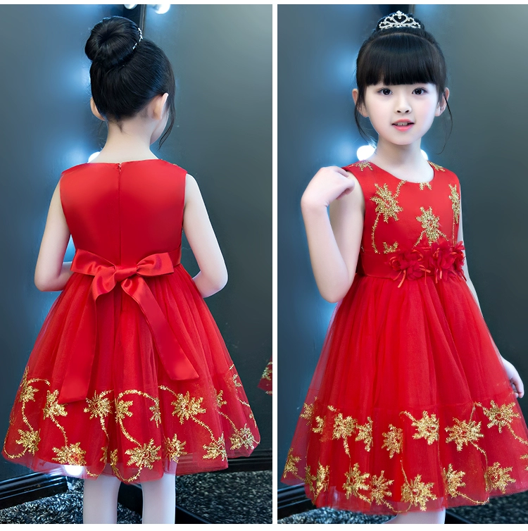 Váy công chúa cho bé gái mùa hè 2018 mới váy hoa bé gái nữ fluffy trẻ em váy đầm mùa hè váy xòe cho bé gái 