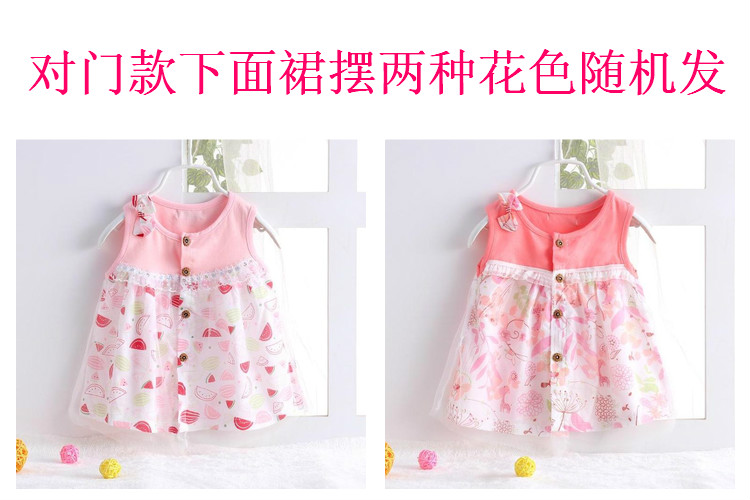 Mùa hè Hàn Quốc nữ bé váy sơ sinh bé sơ sinh cotton mỏng công chúa váy cô gái ăn mặc