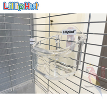 LillipHut parrot pet bird little pet hamster rabbit ChinChin full transparent fixed light food bowl