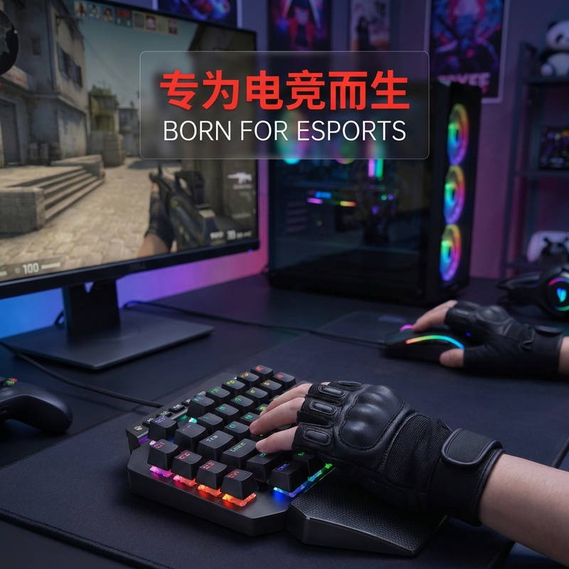 2026 New Modified K700 One-Handed Keyboard Silent Mechanical Left-Handed Gaming Keyboard for Fps Games