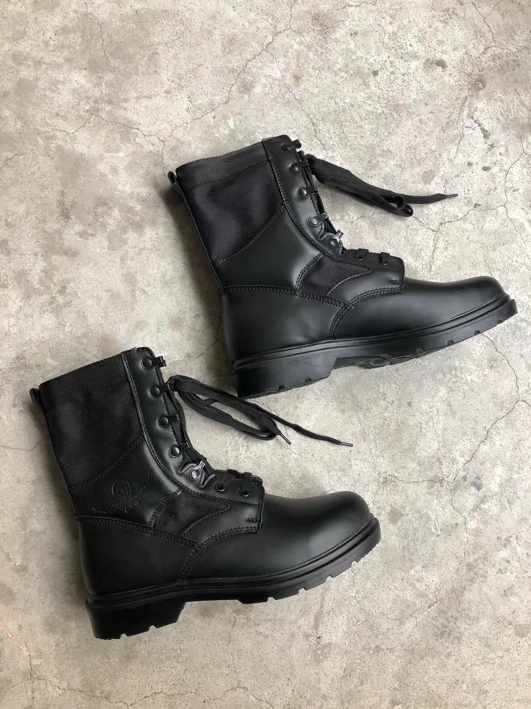 Public hair 06 paratrooper training boots with high waist round head design more stylish than combat boots Puncture-proof boots