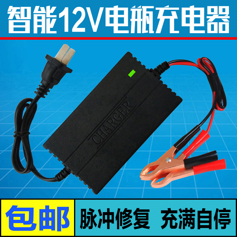 Intelligent 12v scooter battery charger Car universal lead-acid battery 12V repair charger