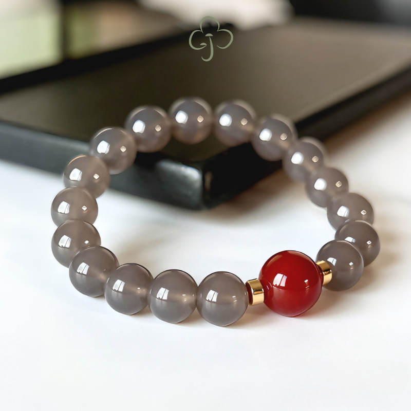 「Xiaofuguang」Receives Blessings Steadily/Red Agate and Gray Agate Are Gentle, Elegant, and Have a Refined Temperament, Making Them Perfect as a Gift for Women