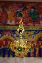 Boutique Statue Hood Gossip Gossip Lotus Crown Taoist Deities Hat New water drill Statue cap Size Optional