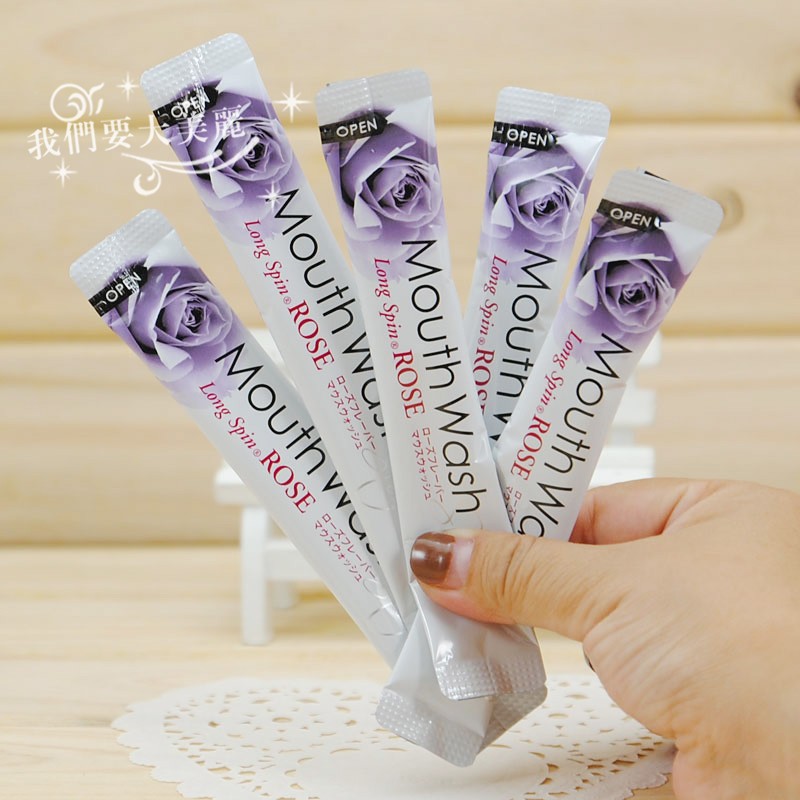 Japan OKINA independent portable bar mouthwash 10ml fresh breath excluding odor rose flavor