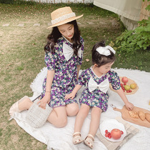  Mother-daughter dress Western style fashion summer dress 2020 new trend parent-child dress is not the same fashionable beach skirt trend