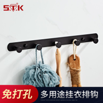 Punch-free stainless steel clothes adhesive hook porch key hanging toilet hanging towel rack wall hanging creative adhesive hook hanger