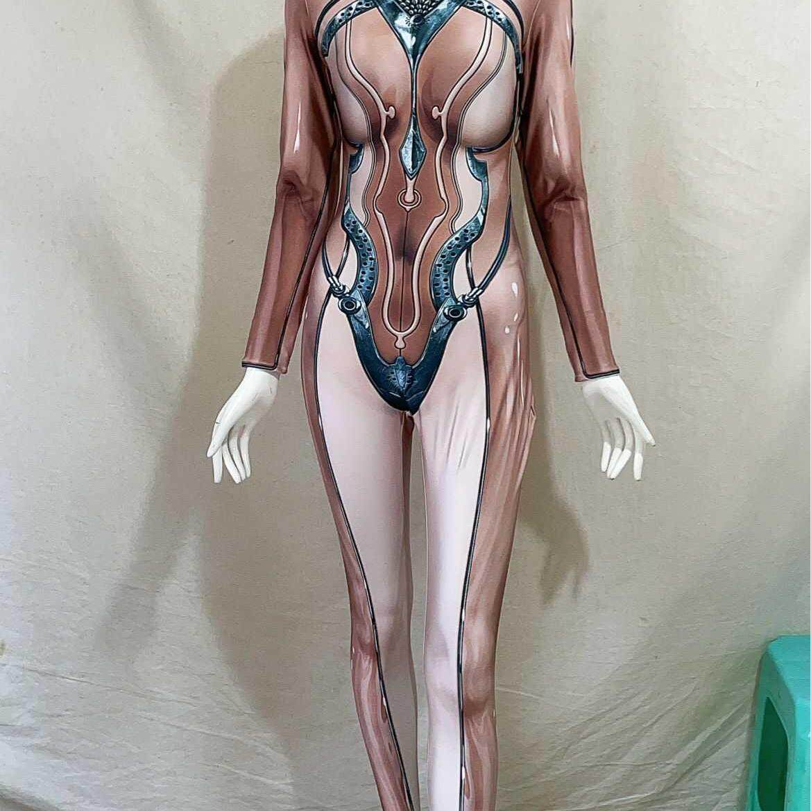 52 New Sword Star heroine skin high elastic one-piece cosplay suit Eve custom bottoming zentai tights