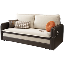 Guiqi 2024 new fabric sofa bed for living room and home dual-purpose Internet celebrity model small apartment pull-out and foldable