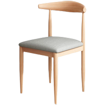 Guiqi dining chair simple restaurant chair backrest stool imitation solid wood iron horn chair Nordic leisure dining table and chairs supplier