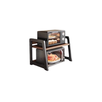 Guiqi solid wood kitchen countertop multi-functional spice storage rack seasoning condiments oil salt sauce vinegar collection