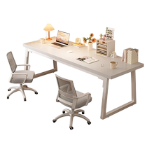 Guiqi double computer desk desktop long desk student home study desk small apartment bedroom white office YQ