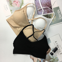 New Chest Cushion Thickened Back Cross Beauty Back Underwear Bra Europe Station Tochest Gathering Without Steel Ring Wraps Chest Smear