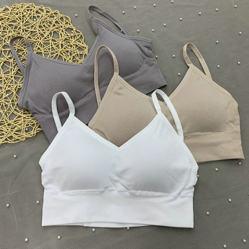 Big U beautiful back sling net red hot style tube top solid color underwear female no steel ring wrapped chest gathered open back bra vest