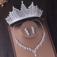 Bridal set crown tiara Korean style forest super fairy wedding dress necklace earrings wedding birthday crown 2026 new style