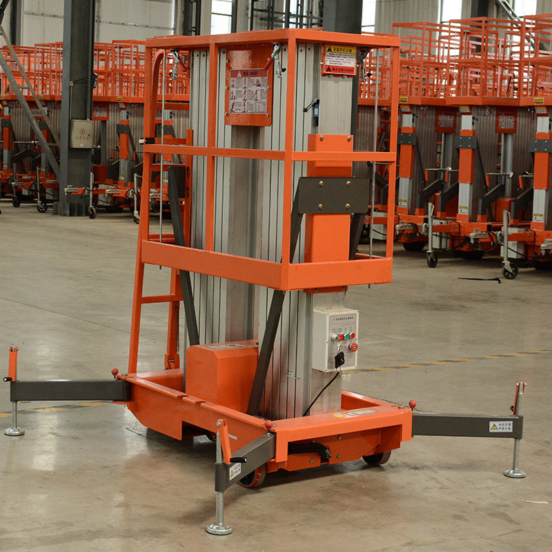 Aluminum alloy lift mobile lift platform small aerial work vehicle electric hydraulic climbing car climbing ladder