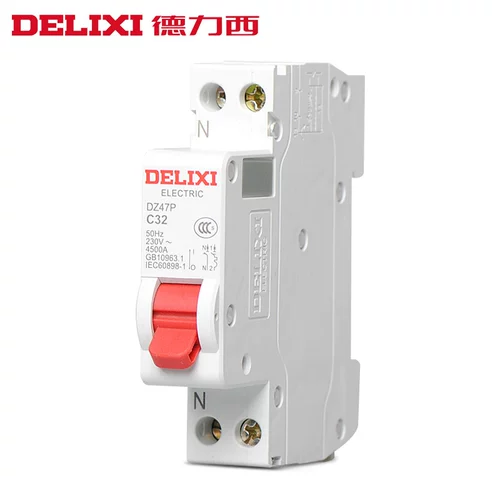 德力西 Air Switch Home Home Small DPN пуст 40A автоматический выключатель 1P32A двойной -в -дюал -out 1p+n узкий 20A